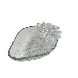 Mikasa Studio Nova Strawberry Delight Glass Candy Fruit Bowl Trinket Dish